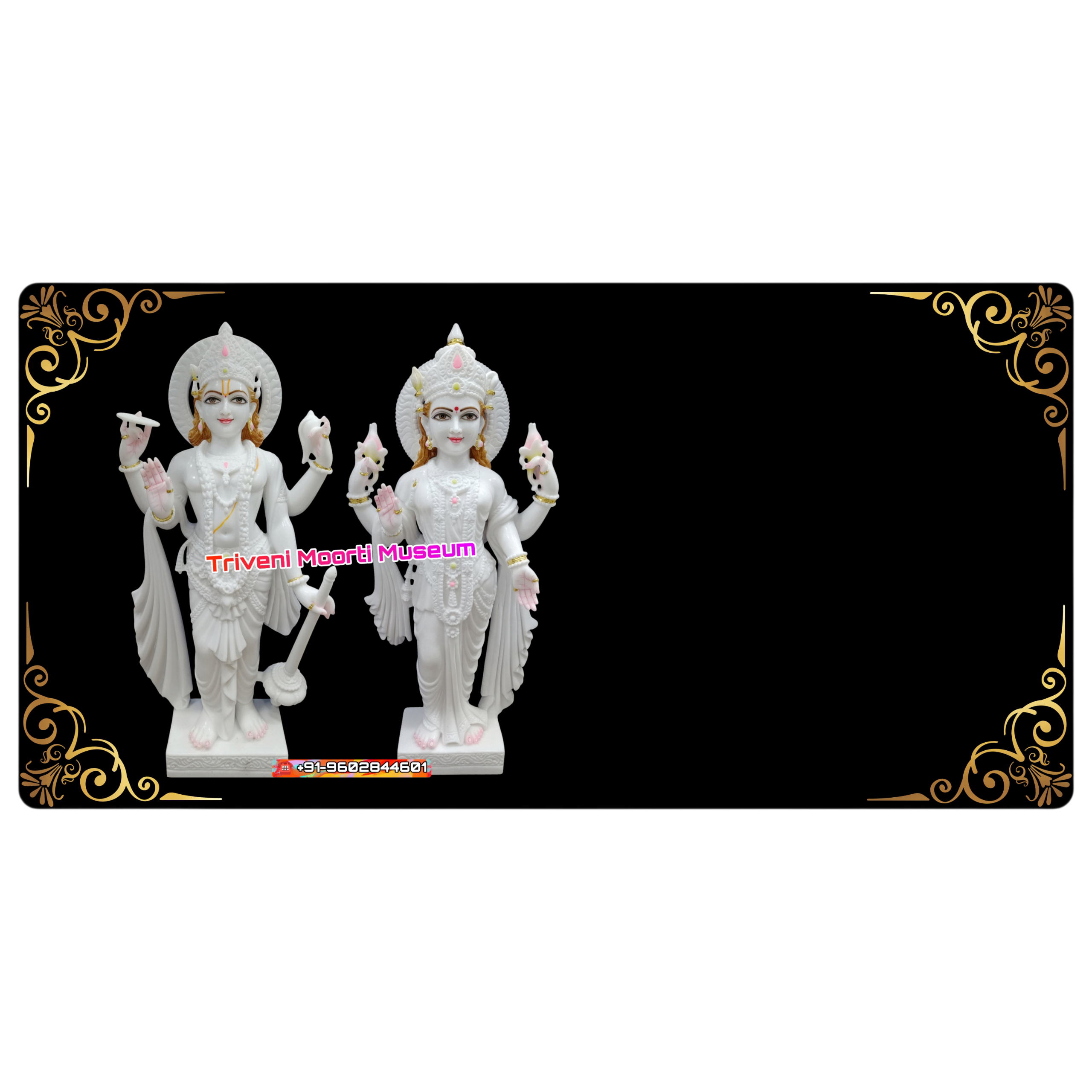 Vishnu Laxmi Marble Murti